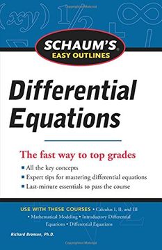 portada Schaum'S Easy Outline of Differential Equations, Revised Edition (Schaum'S Easy Outlines) 