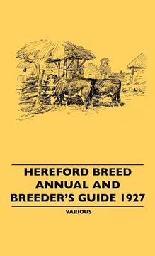 portada hereford breed annual and breeder's guide 1927