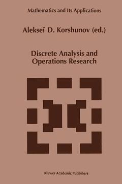 portada Discrete Analysis and Operations Research (en Inglés)