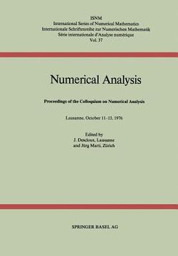 portada numerical analysis: proceedings of the colloquium, lausanne, october 11-13, 1976