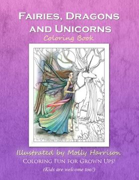 portada Fairies, Dragons and Unicorns: By Molly Harrison Fantasy art (in English)