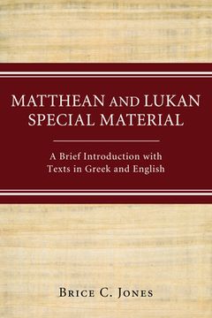 portada Matthean and Lukan Special Material (in English)