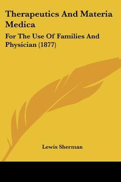 portada therapeutics and materia medica: for the use of families and physician (1877) (en Inglés)