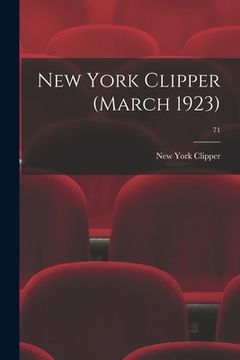 portada New York Clipper (March 1923); 71 (in English)