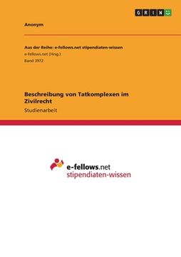 portada Beschreibung von Tatkomplexen im Zivilrecht (en Alemán)