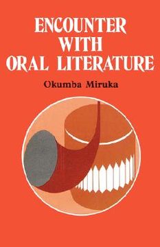 portada encounter with oral literature (in English)