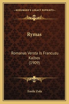 portada Rymas: Romanas Versta Is Francuzu Kalbos (1909) (en Lituano)