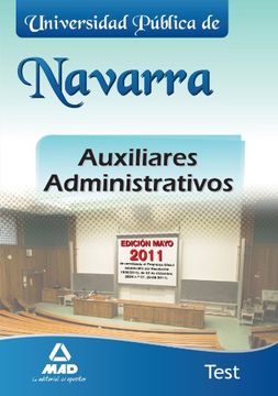 portada Auxiliares Administrativos De La Universidad Pública De Navarra. Test