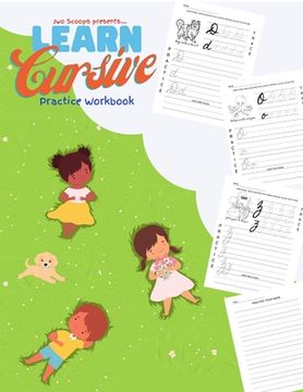 portada Learn Cursive Practice Workbook: with Cursive Alphabet and Coloring Book Pictures: Cursive Workbook for Boys, Cursive Workbook for Girls (en Inglés)