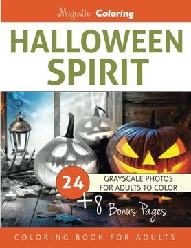 portada Halloween Spirit: Grayscale Coloring Book for Adults