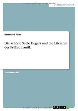 portada Die schöne Seele Hegels und die Literatur der Frühromantik