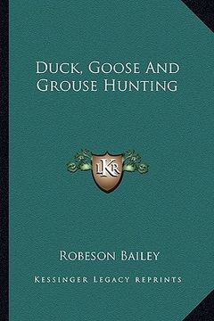 portada duck, goose and grouse hunting (in English)