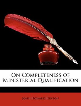 portada on completeness of ministerial qualification