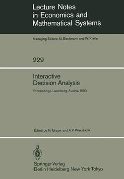 portada interactive decision analysis: proceedings of an international workshop on interactive decision analysis and interpretative computer intelligence hel (en Inglés)