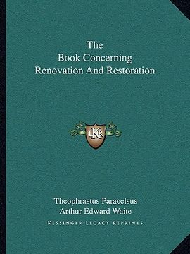 portada the book concerning renovation and restoration (in English)