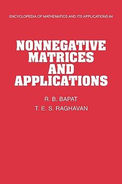 portada Nonnegative Matrices and Applications Hardback (Encyclopedia of Mathematics and its Applications) (in English)