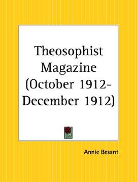 portada theosophist magazine october 1912-december 1912 (en Inglés)