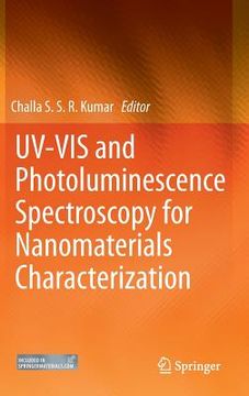 portada uv-vis and photoluminescence spectroscopy for nanomaterials characterization (en Inglés)