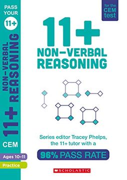 portada 11+ Practice for the cem Test: Practice and Assessment for Non-Verbal Reasoning (Ages 10-11) by Tracey Phelps, the Tutor With a 96% Pass Rate. (Pass Your 11+) 