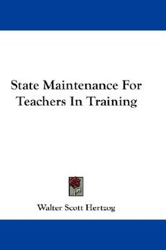 portada state maintenance for teachers in training (en Inglés)
