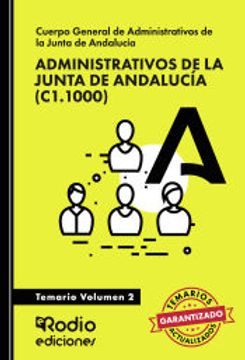portada Administrativos de la Junta de Andalucia  (C1. 1000). Temario. Vol Umen 2