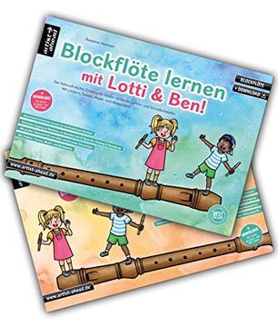 portada Blockflöte Lernen mit Lotti & Ben - Band 1 + 2 im Set! (in German)