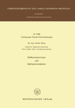 portada Methanolpyrolyse und Methanoloxidation (Forschungsberichte des Landes Nordrhein-Westfalen)
