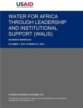 portada Water for Africa through Leadership and Institutional Support (WALIS) (en Inglés)