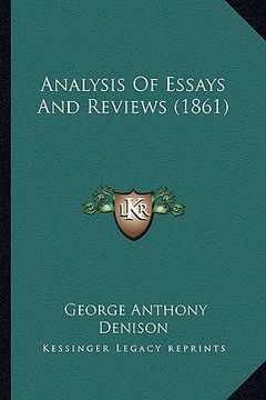 portada analysis of essays and reviews (1861)
