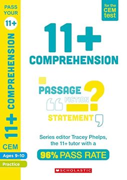 portada 11+ English Comprehension Practice and Assessment for the cem Test Ages 09-10 (Pass Your 11+) (en Inglés)