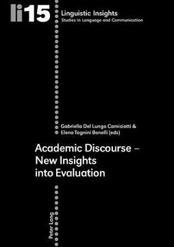portada Academic Discourse - New Insights into Evaluation (en Inglés)