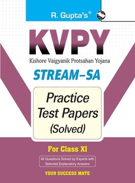 portada Kvpy: Stream-SA Examination for Class XI Practice Test Papers (Solved) (en Inglés)