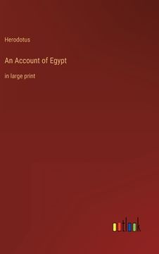 portada An Account of Egypt: in large print (in English)