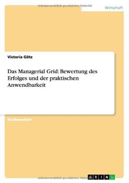 portada Das Managerial Grid: Bewertung des Erfolges und der praktischen Anwendbarkeit (German Edition)