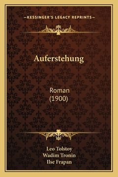 portada Auferstehung: Roman (1900) (en Alemán)
