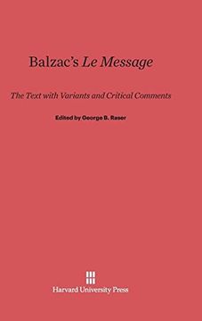 portada Balzac's le Message (en Inglés)