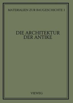 portada Die Architektur Der Antike (en Alemán)