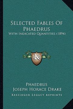 portada selected fables of phaedrus: with indicated quantities (1894)