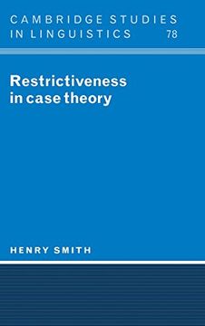 portada Restrictiveness in Case Theory Hardback (Cambridge Studies in Linguistics) (in English)