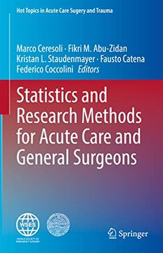 portada Statistics and Research Methods for Acute Care and General Surgeons (en Inglés)