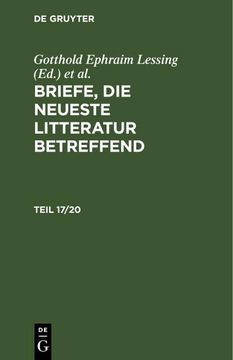 portada Briefe, die Neueste Litteratur Betreffend. Teil 17/20 (en Alemán)