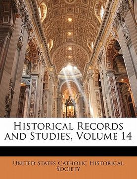 portada historical records and studies, volume 14 (en Inglés)