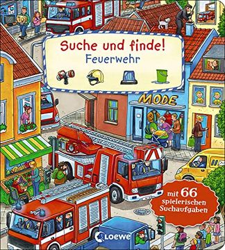 portada Suche und Finde! - Feuerwehr: Mit 66 Spielerischen Suchaufgaben - Wimmelbuch ab 2 Jahre (en Alemán)