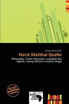 Comprar horst matthai quelle De christer, emory Buscalibre