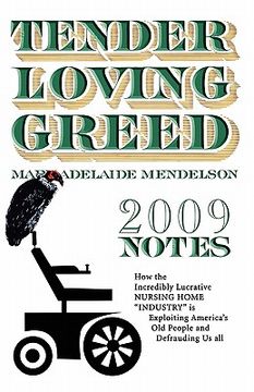 portada tender loving greed - 2009 notes (in English)