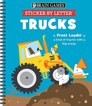 portada Brain Games - Sticker by Letter: Trucks (in English)