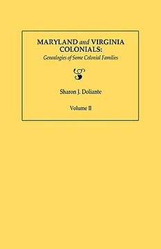 portada maryland and virginia colonials: genealogies of some colonial families. volume ii (en Inglés)