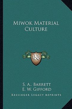 portada miwok material culture (in English)
