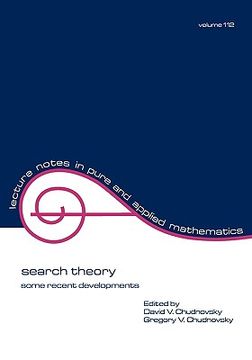 portada search theory: some recent developments (en Inglés)