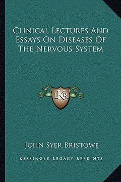 portada clinical lectures and essays on diseases of the nervous system (en Inglés)